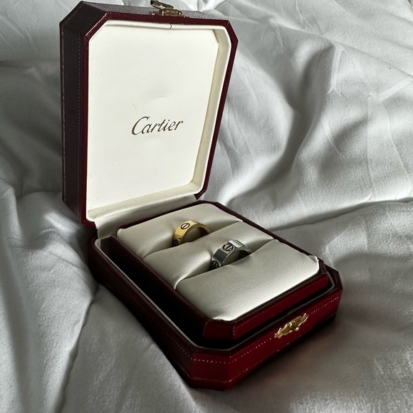 Jewelry - Cartier Love Rings Set in Gold and Silver